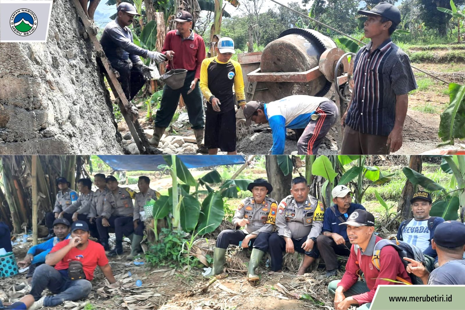 Gotong Rayong Bangun Jembatan Putus Pasca Banjir