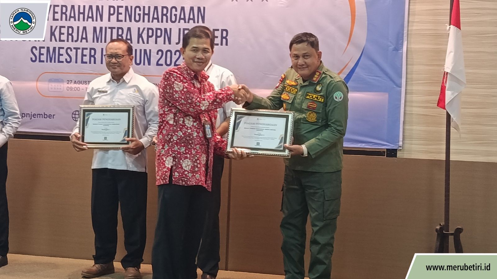 BALAI TN MERU BETIRI KEMBALI RAIH PENGHARGAAN DARI KPPN JEMBER